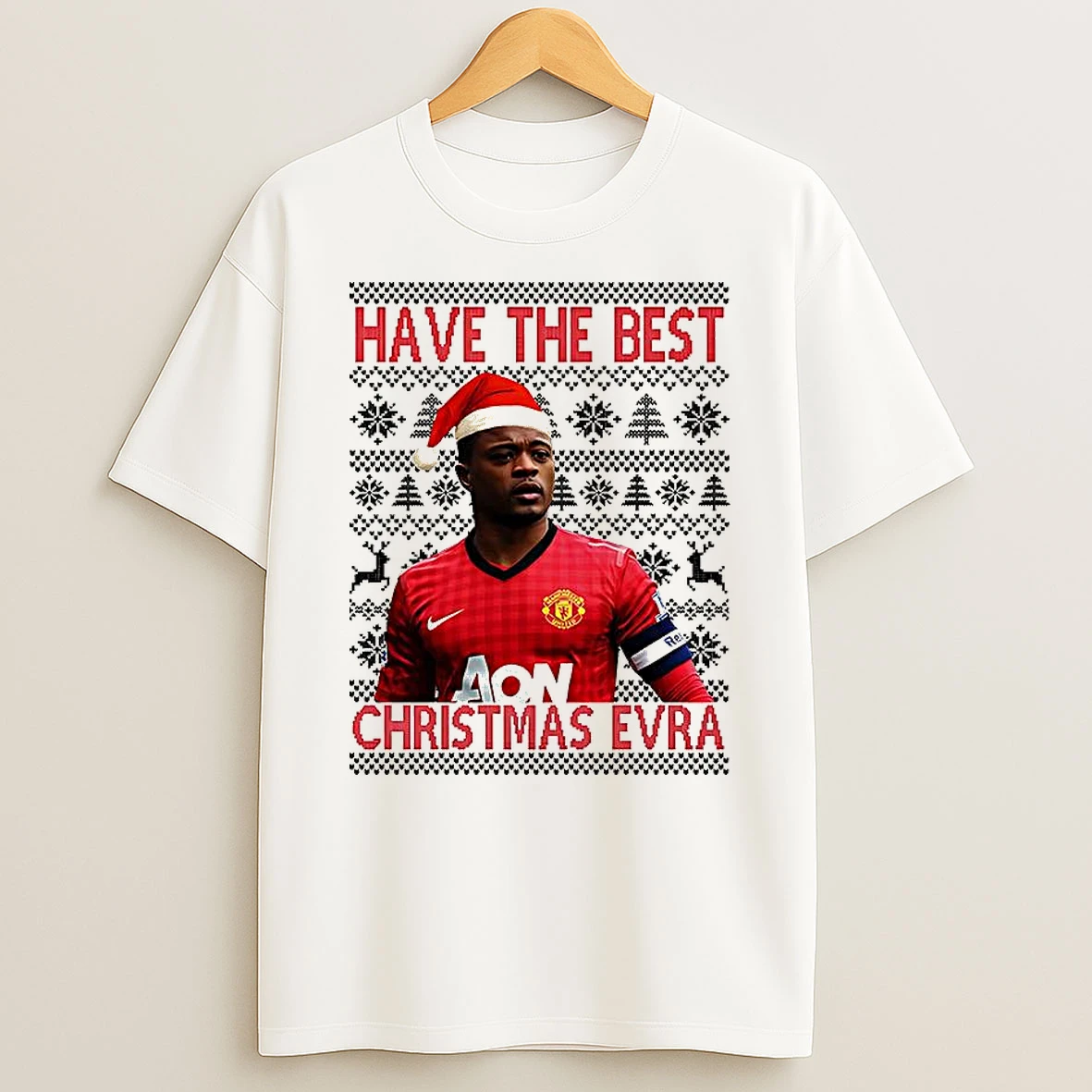 Have The Best Christmas Evra Manchester United Ugly Xmas T Shirt