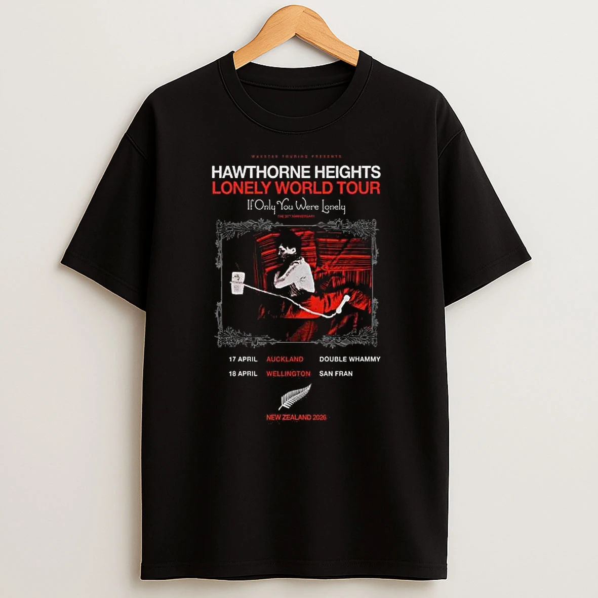 Hawthorne Heights Apr 17 2026 Auckland And Apr 18 2026 Wellington Nz T Shirt