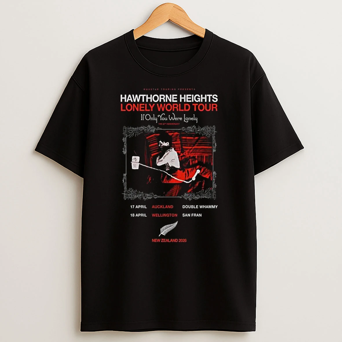 Hawthorne Heights April 17 18 2026 Nz Tour T Shirt