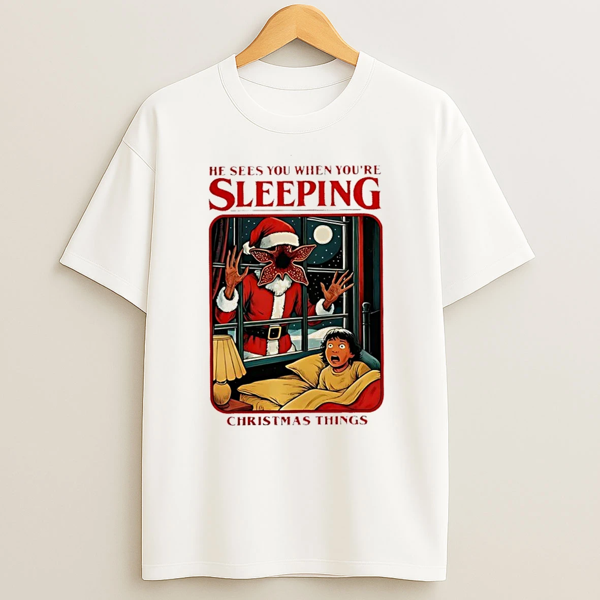 He Sees You When Youre Sleeping Christmas Things T Shirt