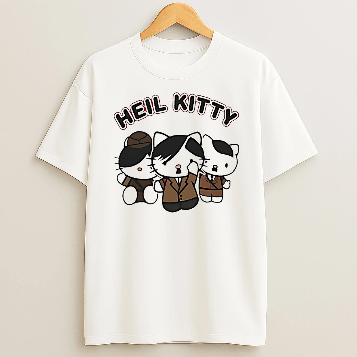 Heil Kitty Hello Kitty Parody Circle T Shirt