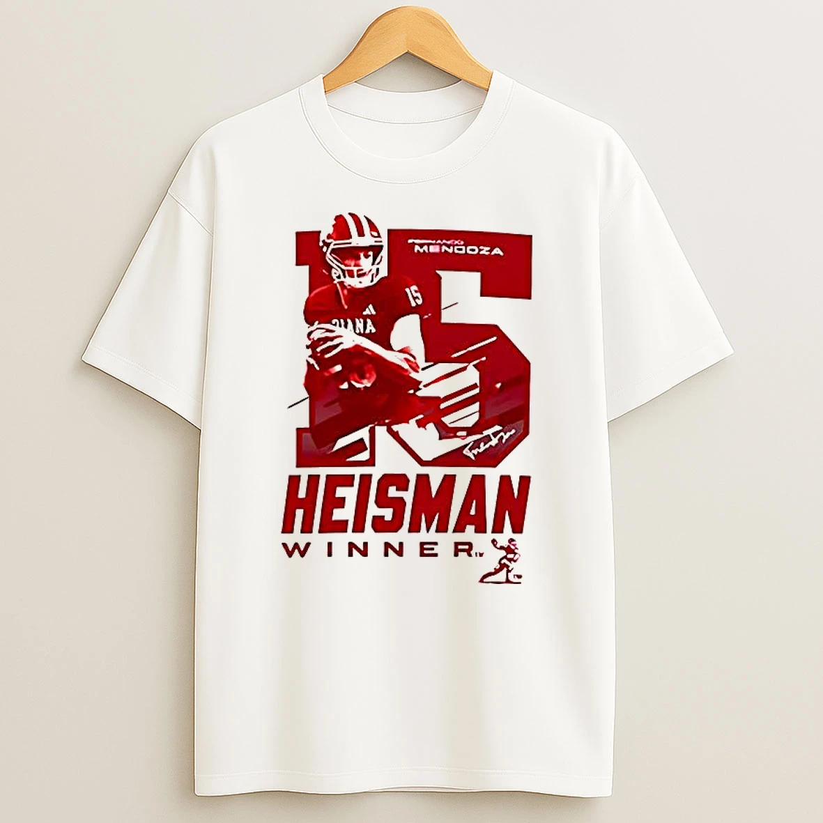 Heisman Winner Fernando Mendoza Indiana Hoosiers Football T Shirt