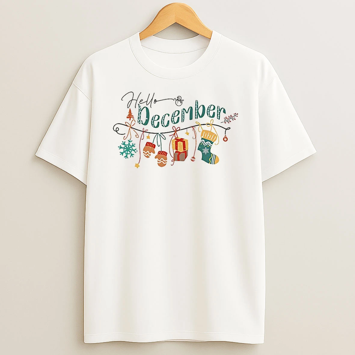 Hello December Christmas T Shirt