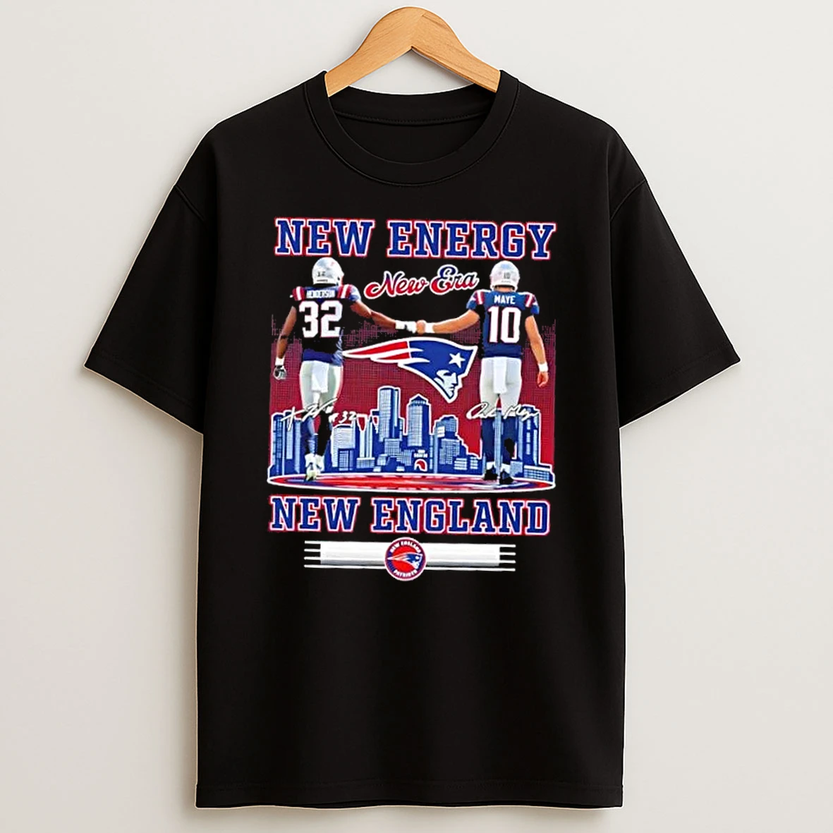 Henderson X Maye New Energy New Era New England Patriots Skyline T Shirt