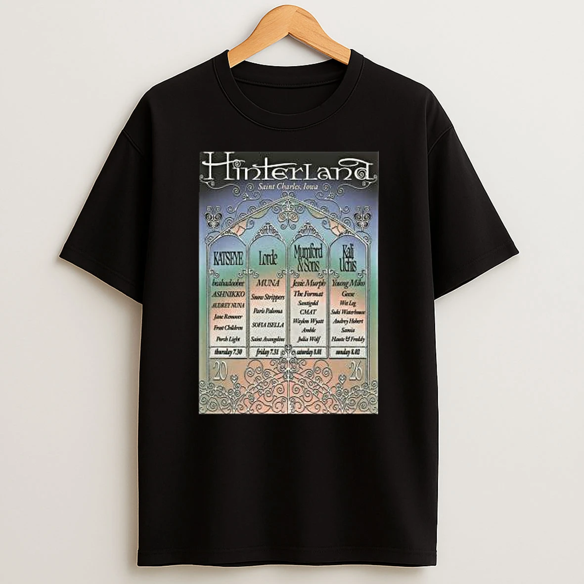 Hinterland Jul 30 Aug 2 2026 Avenue Of The Saints In St Charles Iowa T Shirt