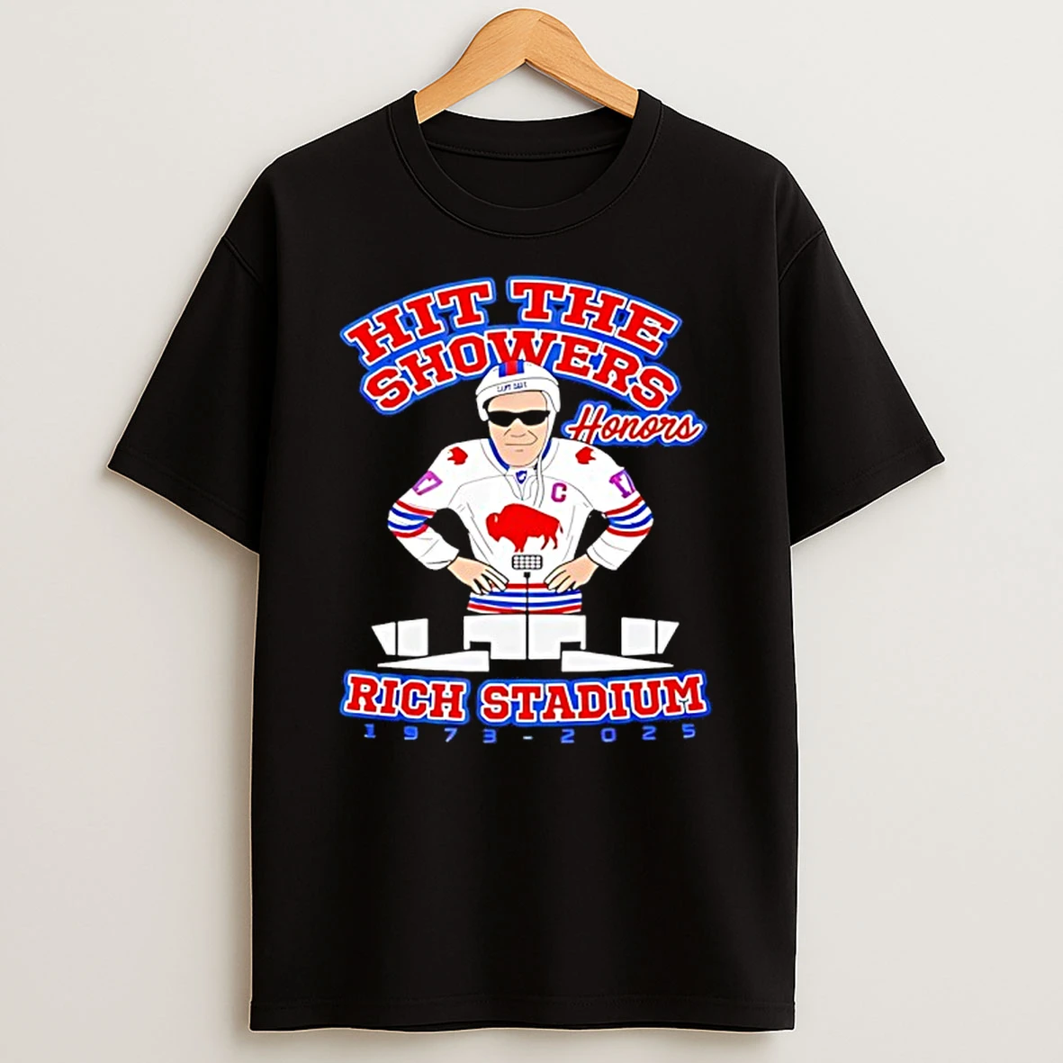 Hit The Showers Buffalo Bills Honors Rich Stadium 1973 2025 T Shirt