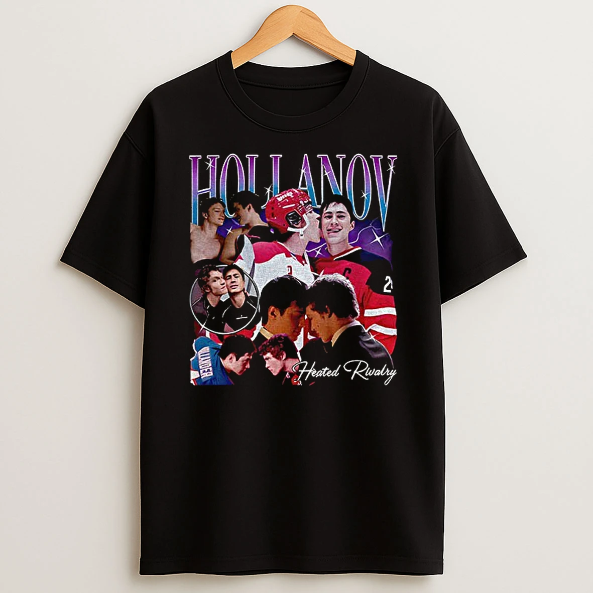 Hollanov Ilya Rozanov Licking Face Shane Hollander Hockey Heated Rivalry T Shirt