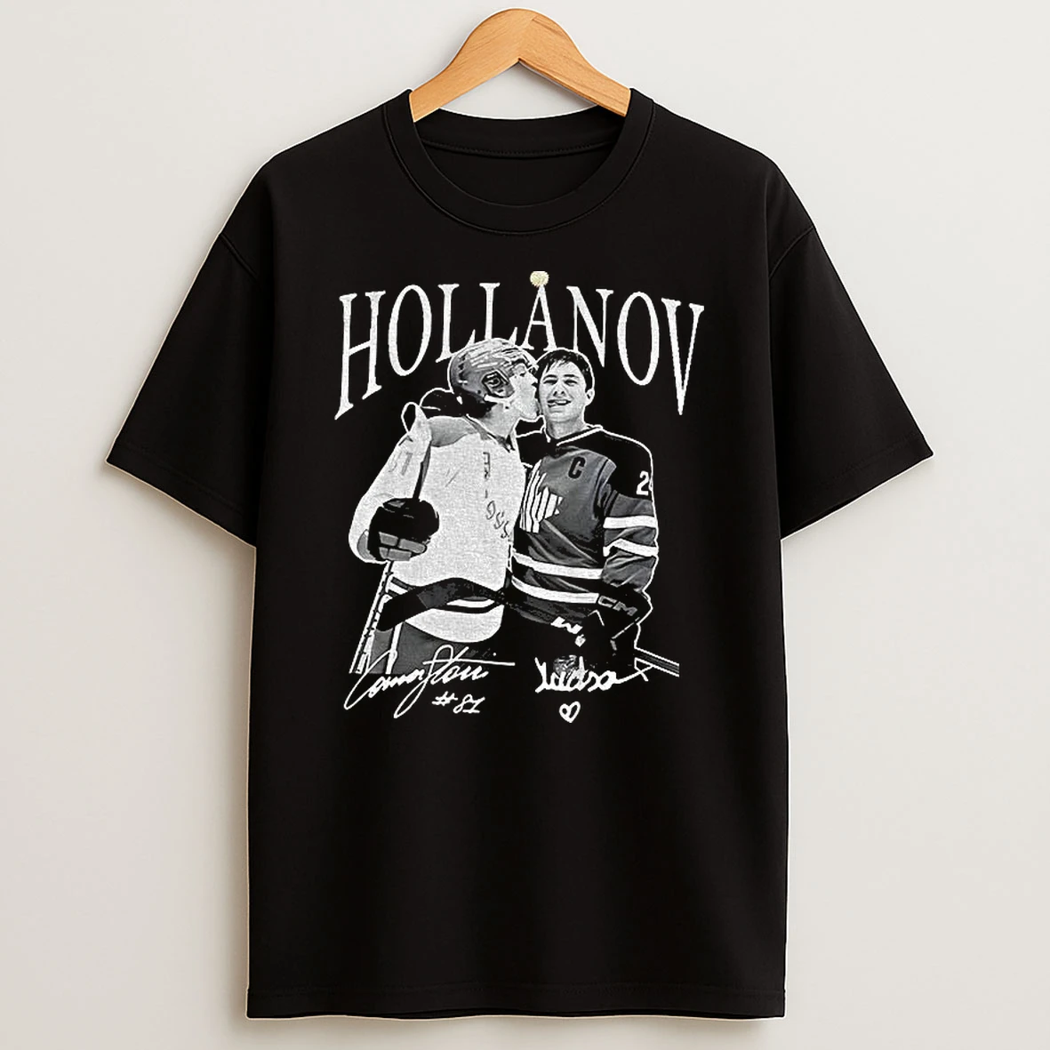 Hollanov Ilya Rozanov Vs Shane Hollander Licking Face Signatures Vintage T Shirt