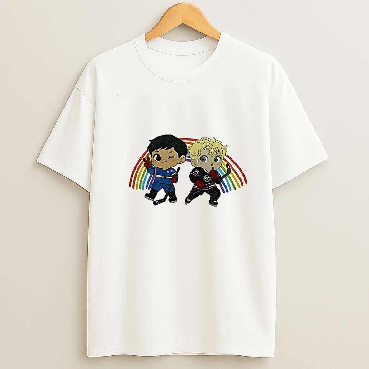 Hollanov Pride Heated Rivalry Chibi T Shirt