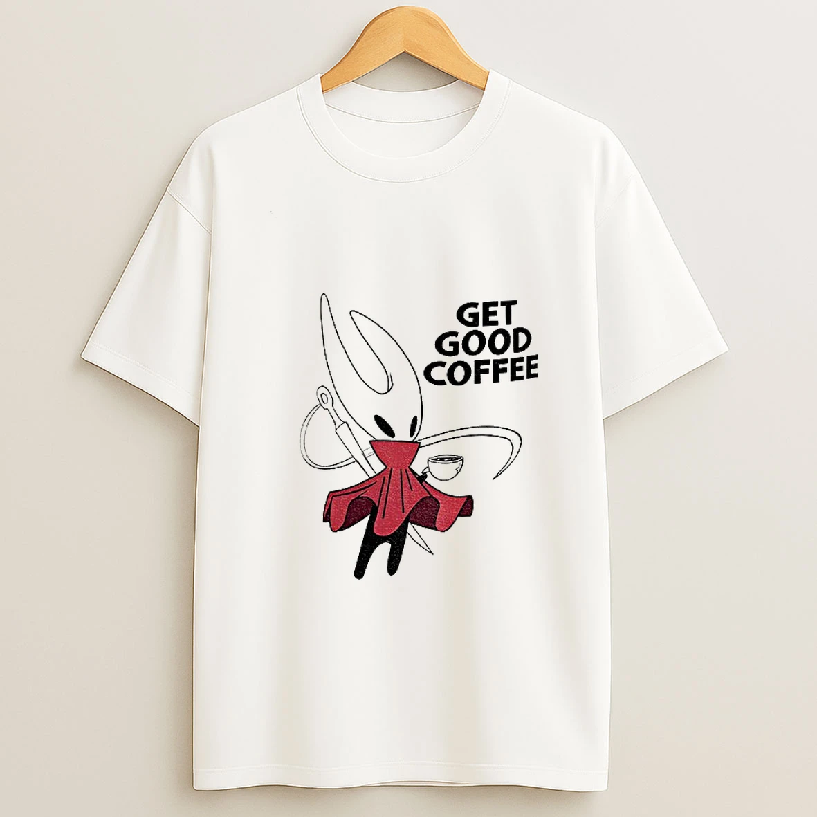 Hollow Knight Silksong Hornet Get Good Coffee T Shirt