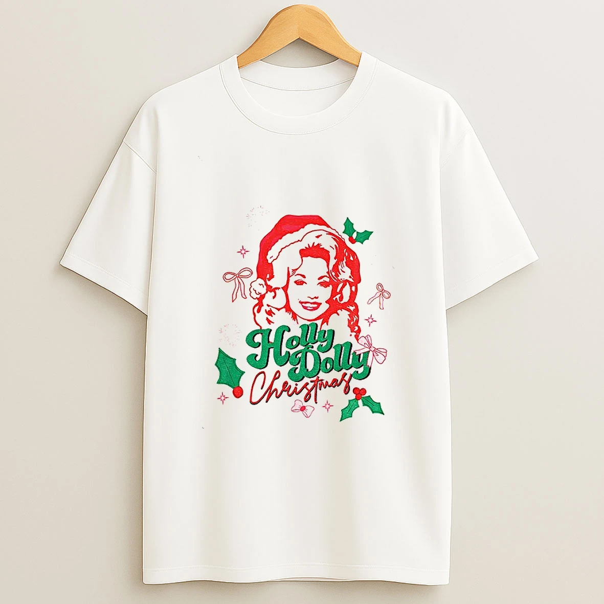 Holly Dolly Coquette Western Merry Christmas T Shirt