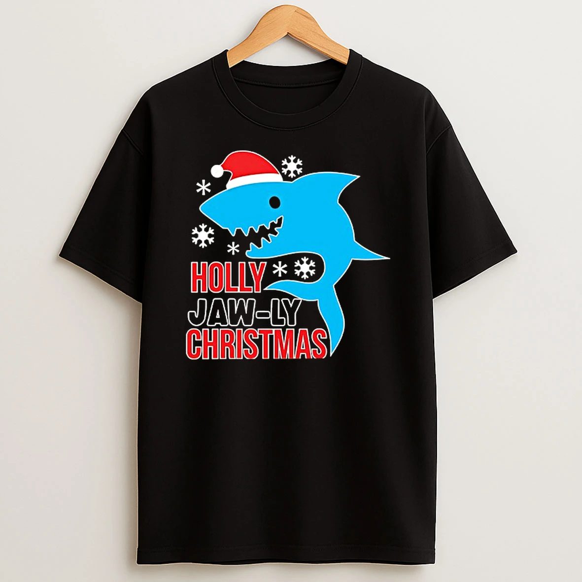Holly Jaw Ly Christmas Shark T Shirt