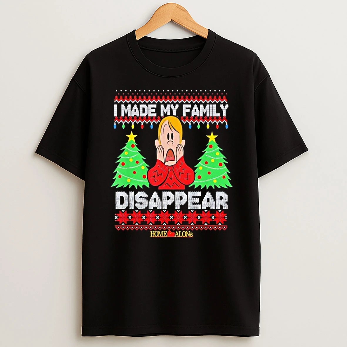 Home Alone Christmas I Made My Family Disappear Kevin Scream T Shirt