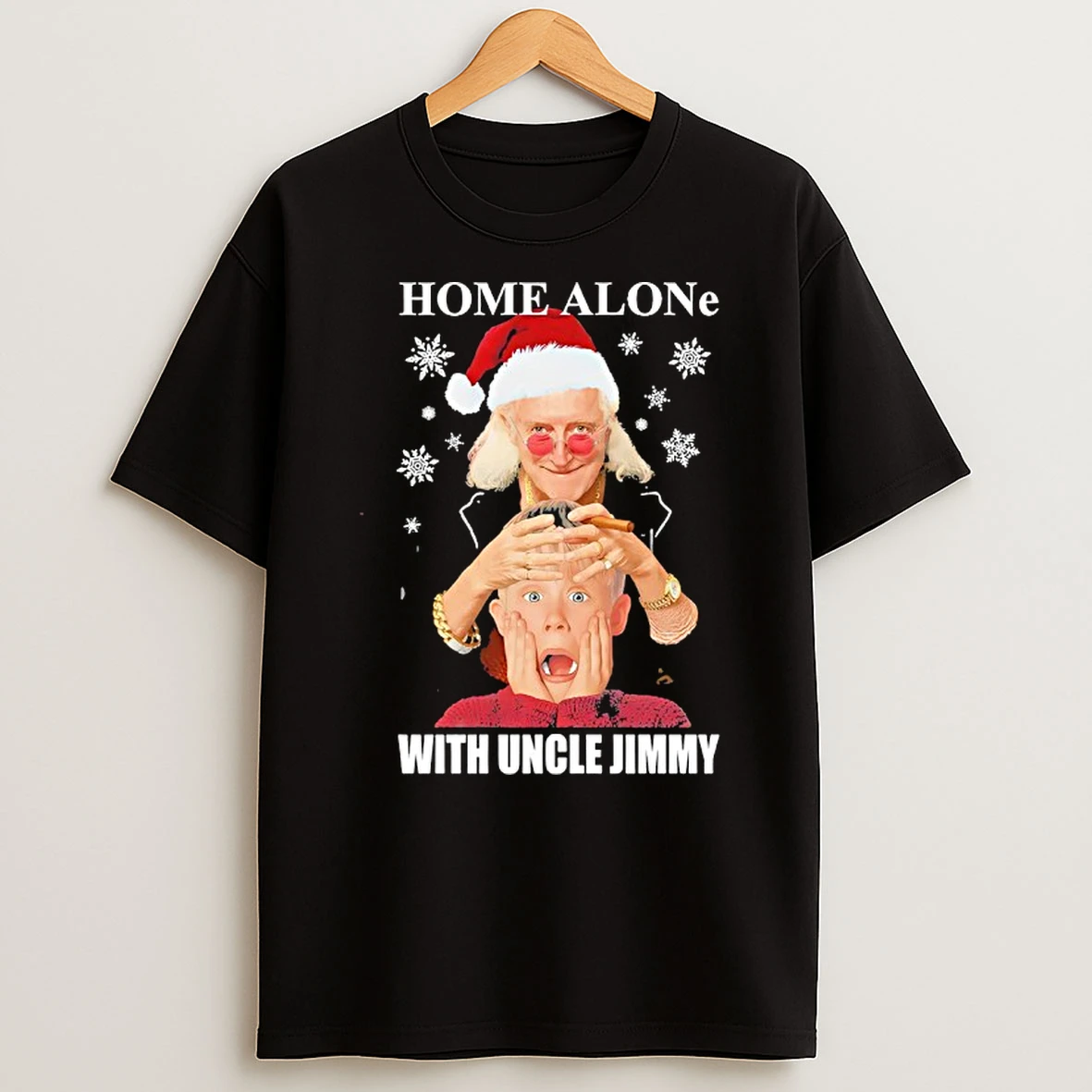Home Alone With Uncle Jimmy Merry Christmas T Shirt