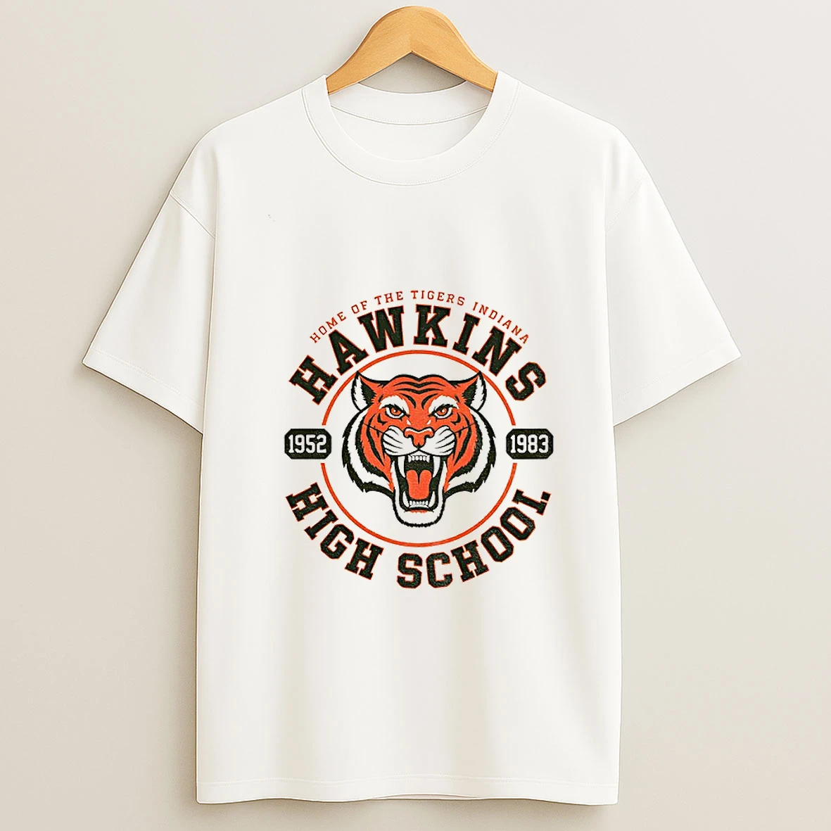 Home Of The Tigers Indiana Hawkins High School 1952 1983 Vintage T Shirt