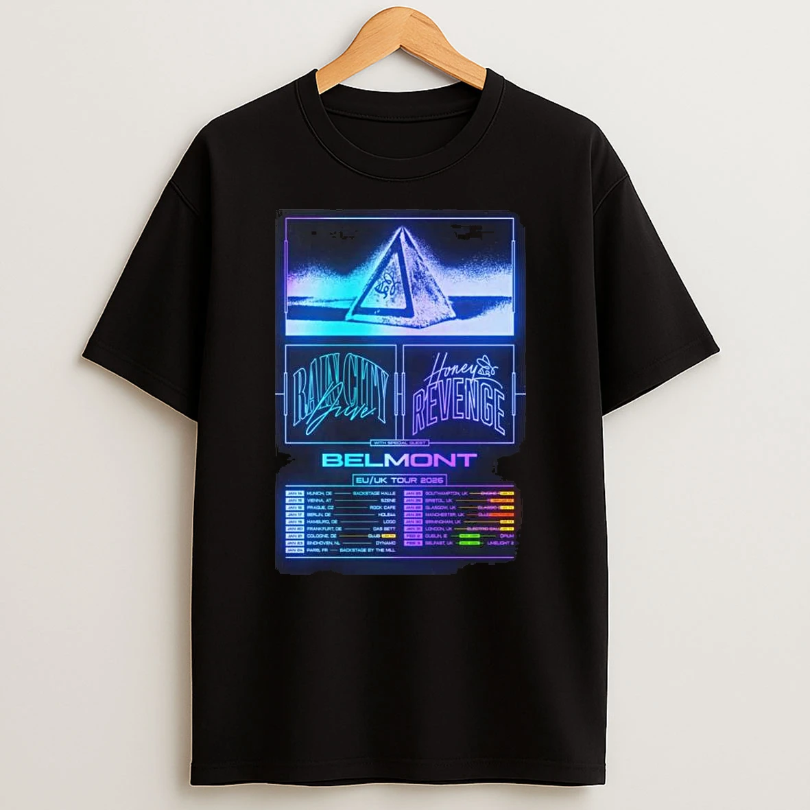 Honey Revenge And Rain City Drive Eu Uk Tour 2026 T Shirt