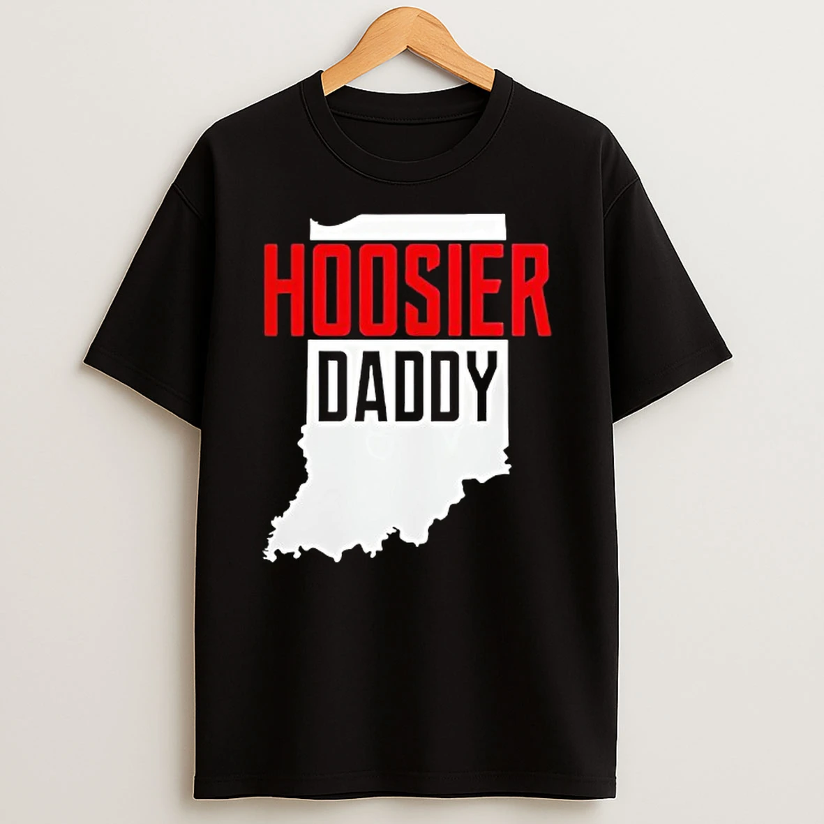 Hoosier Daddy Indiana State Map T Shirt