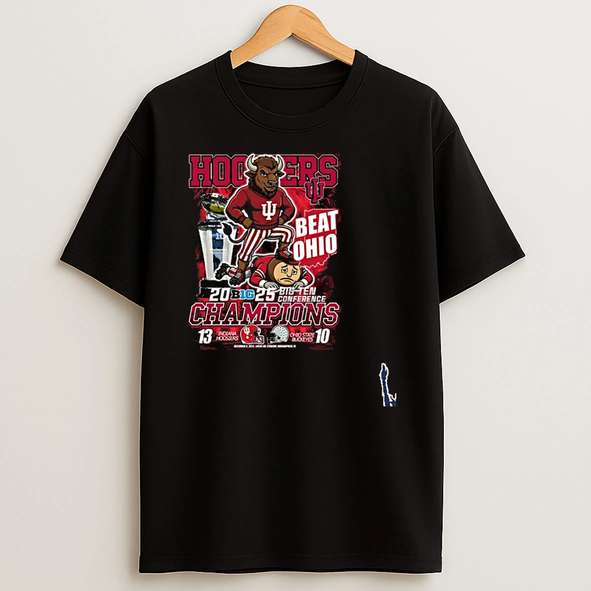 Hoosiers Beat Ohio 2025 Big Ten Conference Champions Mascot T Shirt