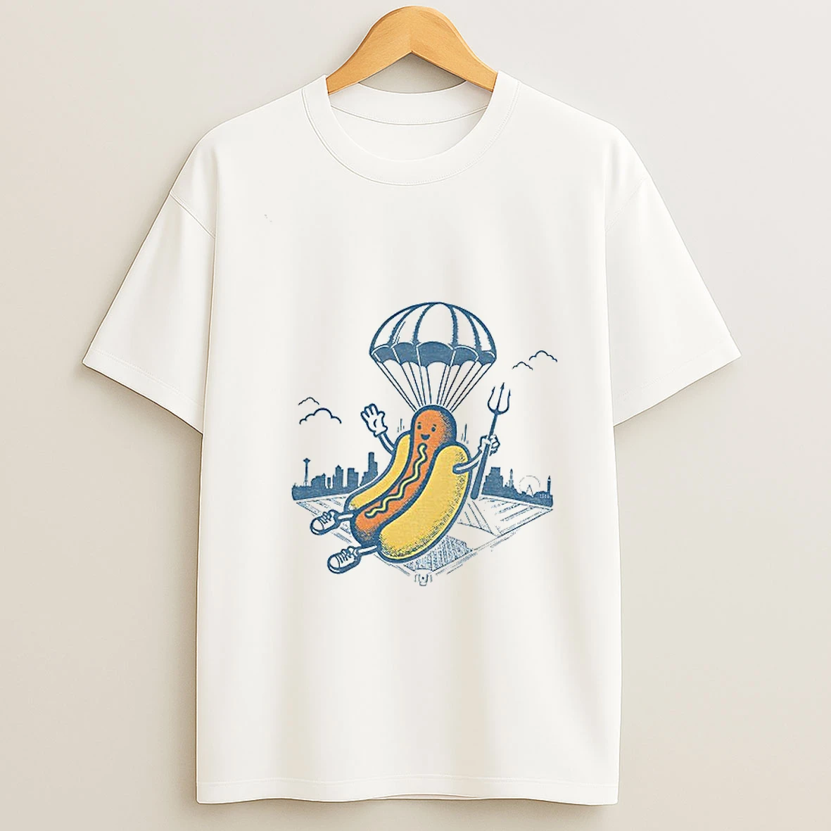 Hot Dogs From Heaven Seattle Baseball T Shirt