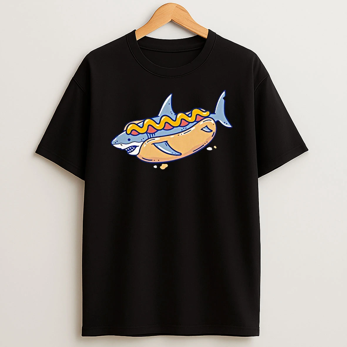Hot Dog Shark T Shirt