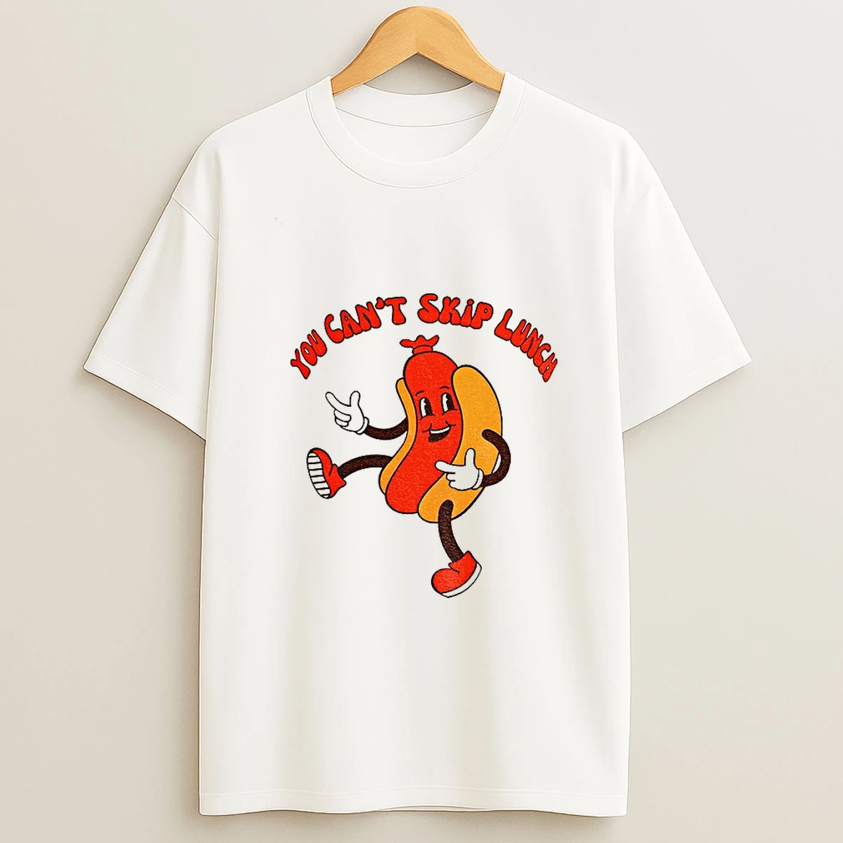 Hot Dog You Cant Skip Lunch Vintage T Shirt