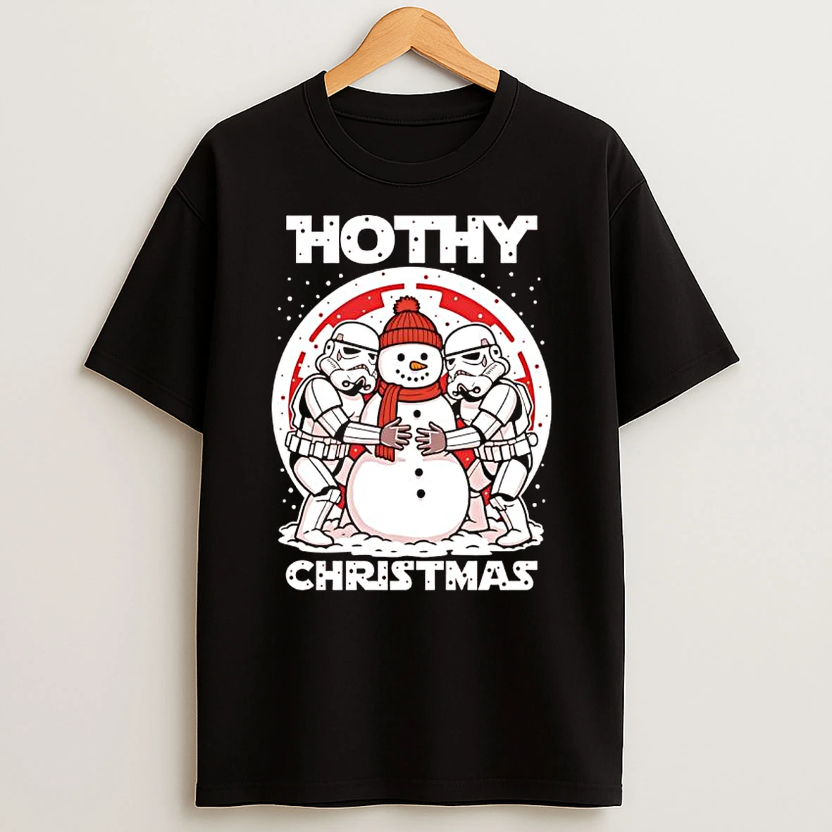 Hothy Christmas Star Wars And Snowman T Shirt