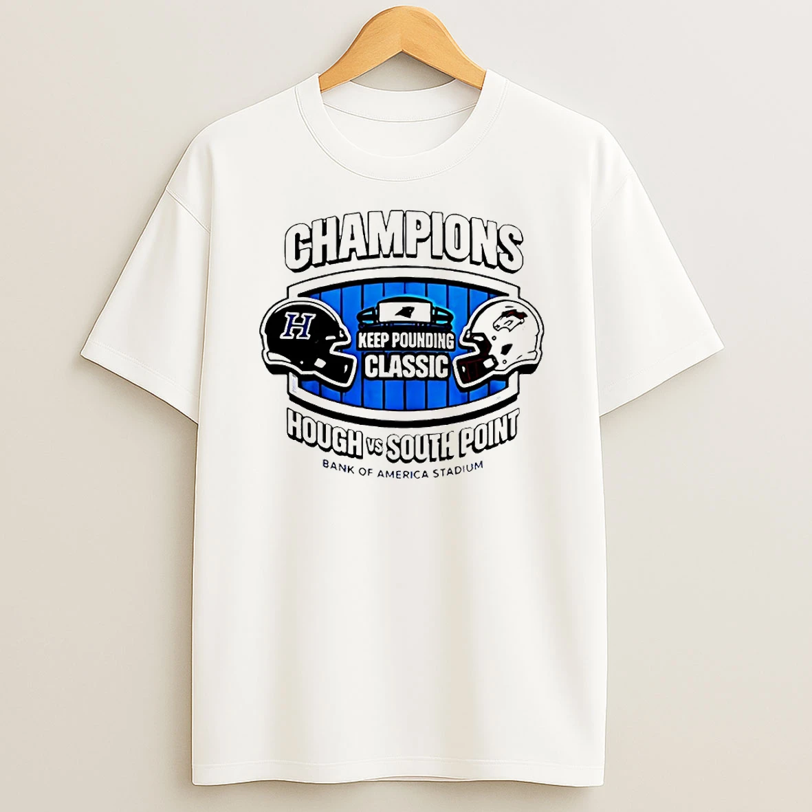Hough Huskies Vs South Point 2025 Nchsaa 8a State Champions Keep Pounding Classic Head To Head Circle T Shirt
