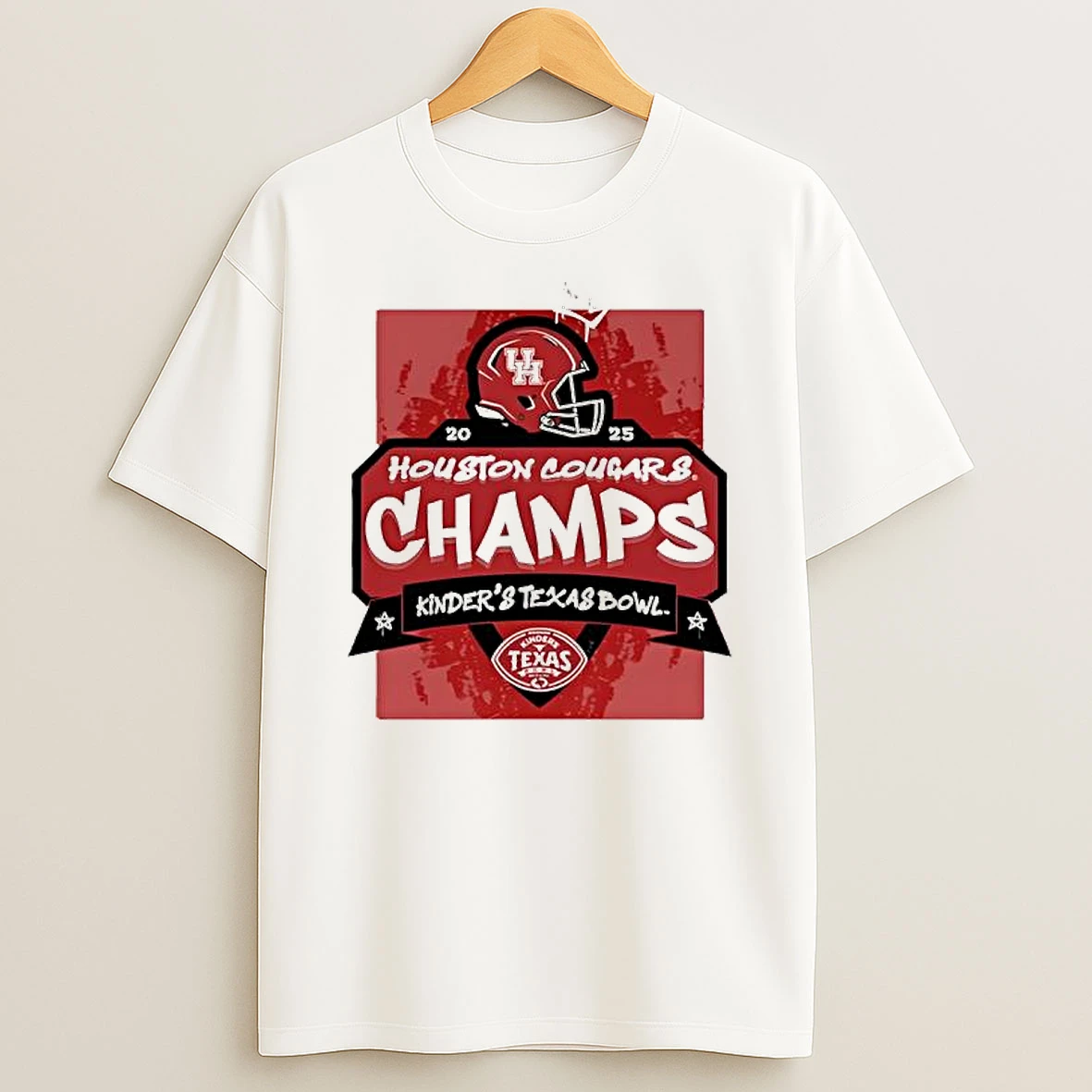 Houston Cougars 2025 Kinders Texas Bowl Champions T Shirt