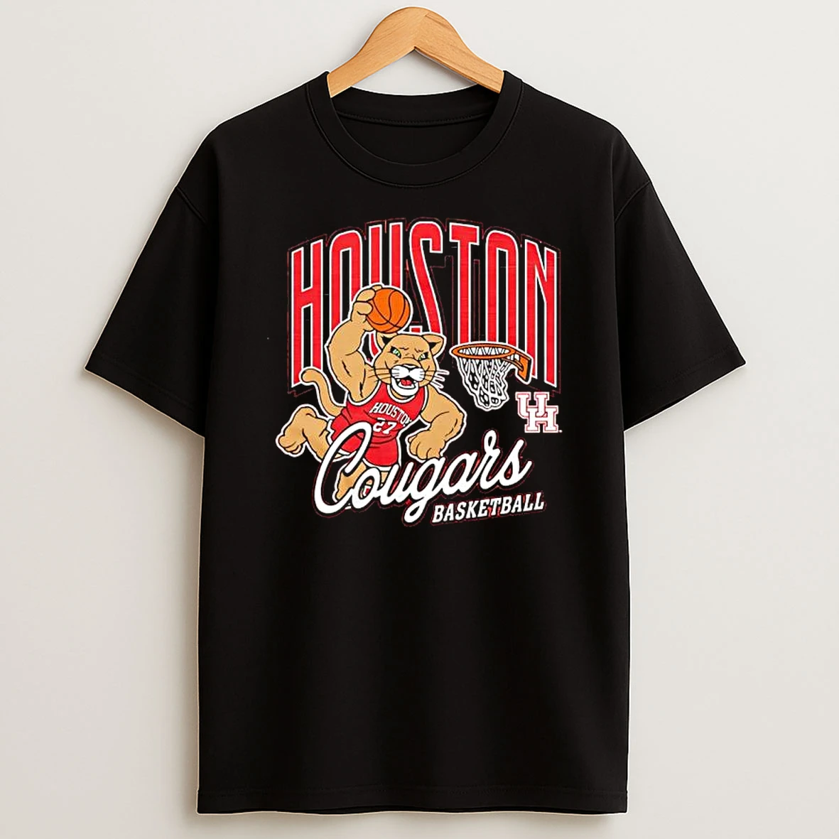 Houston Cougars Basketball Mascot T Shirt