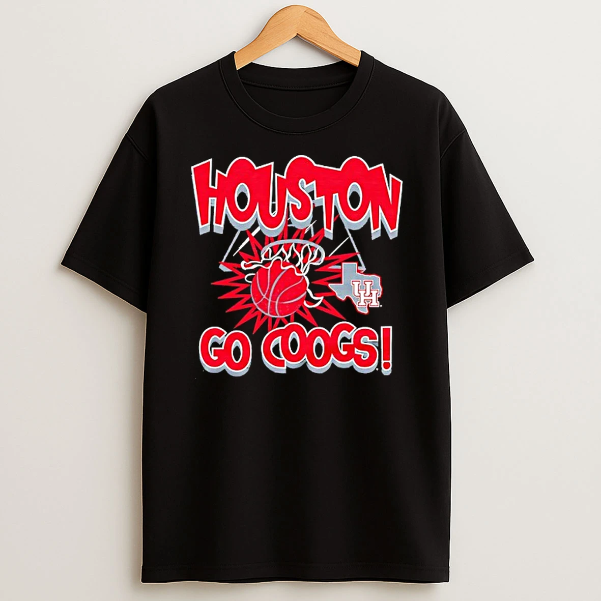Houston Cougars Basketball Slam Dunk Go Coogs T Shirt