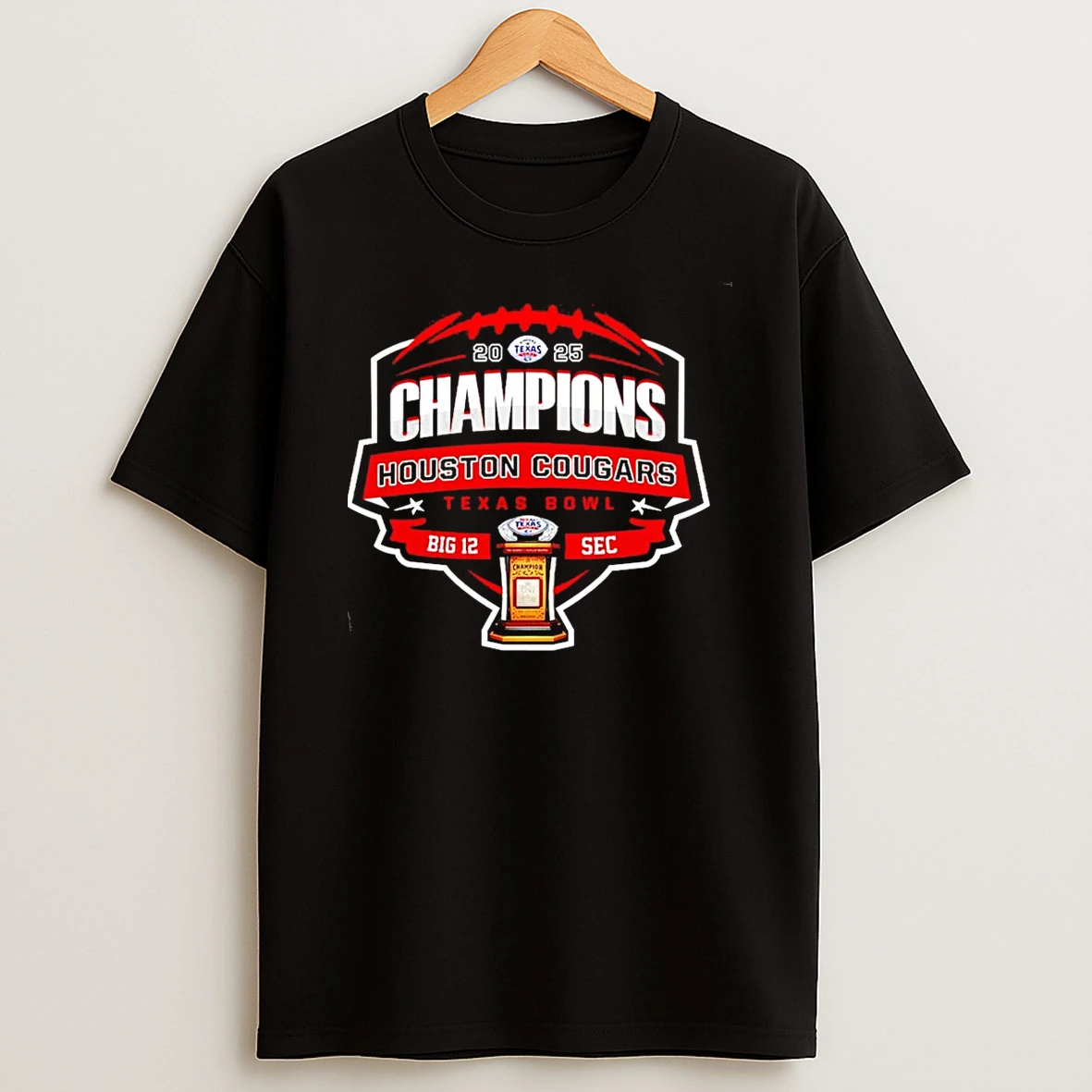Houston Cougars Texas Bowl Champions 2025 Logo T Shirt