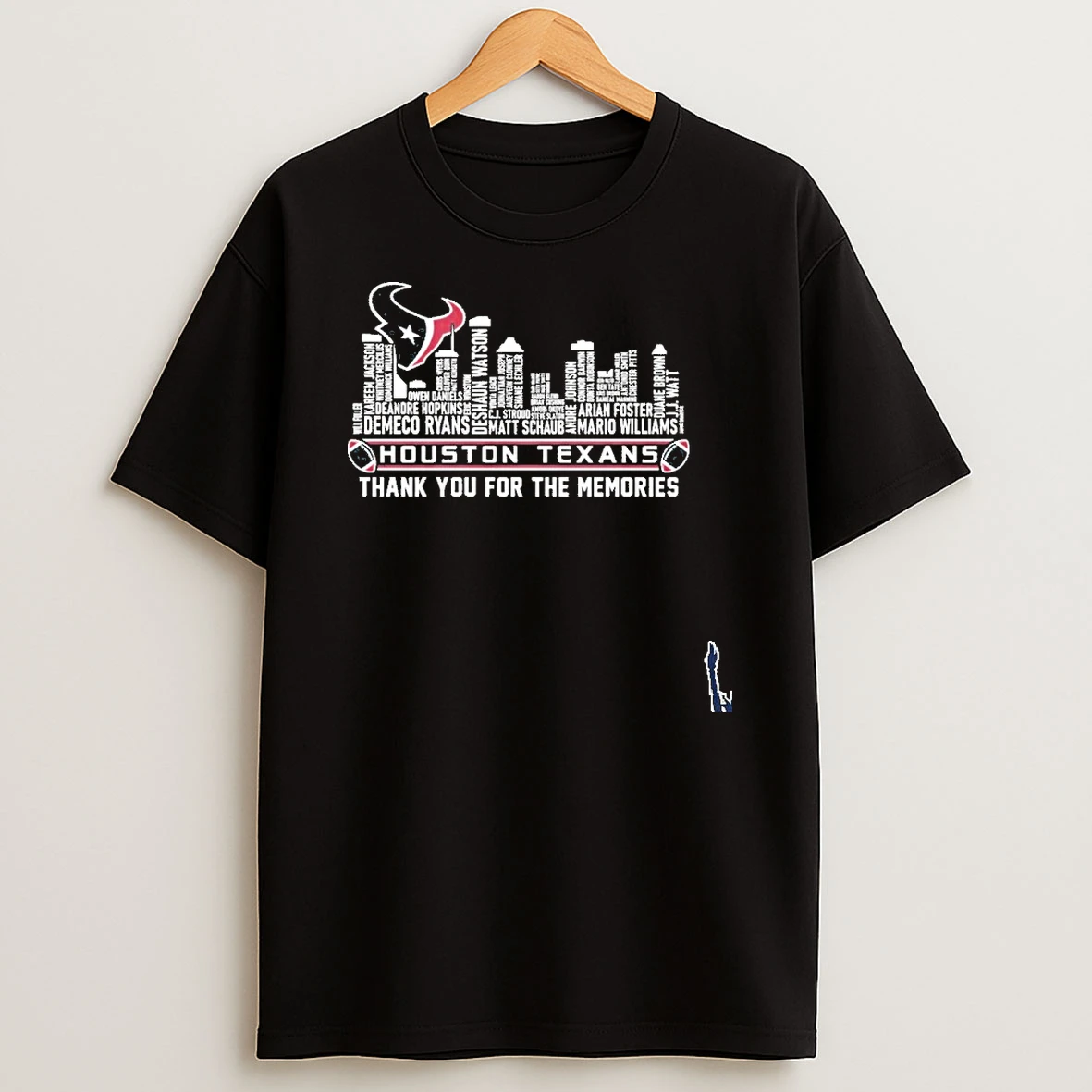 Houston Skyline X Houston Texans Typo Team Name T Shirt