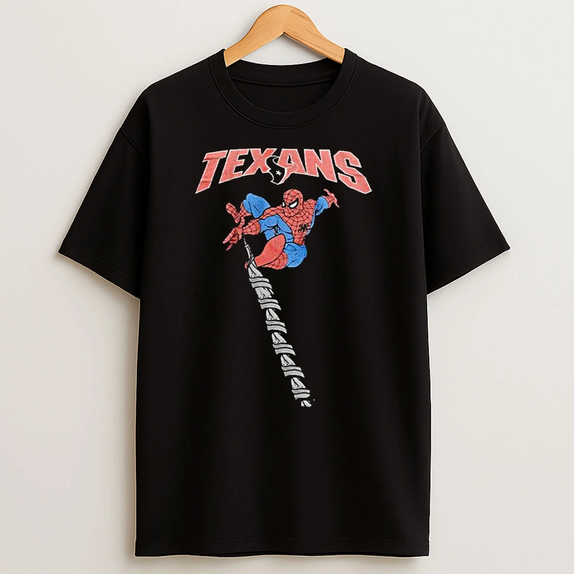 Houston Texans 2025 Marvel Spider Man Super Heroes T Shirt