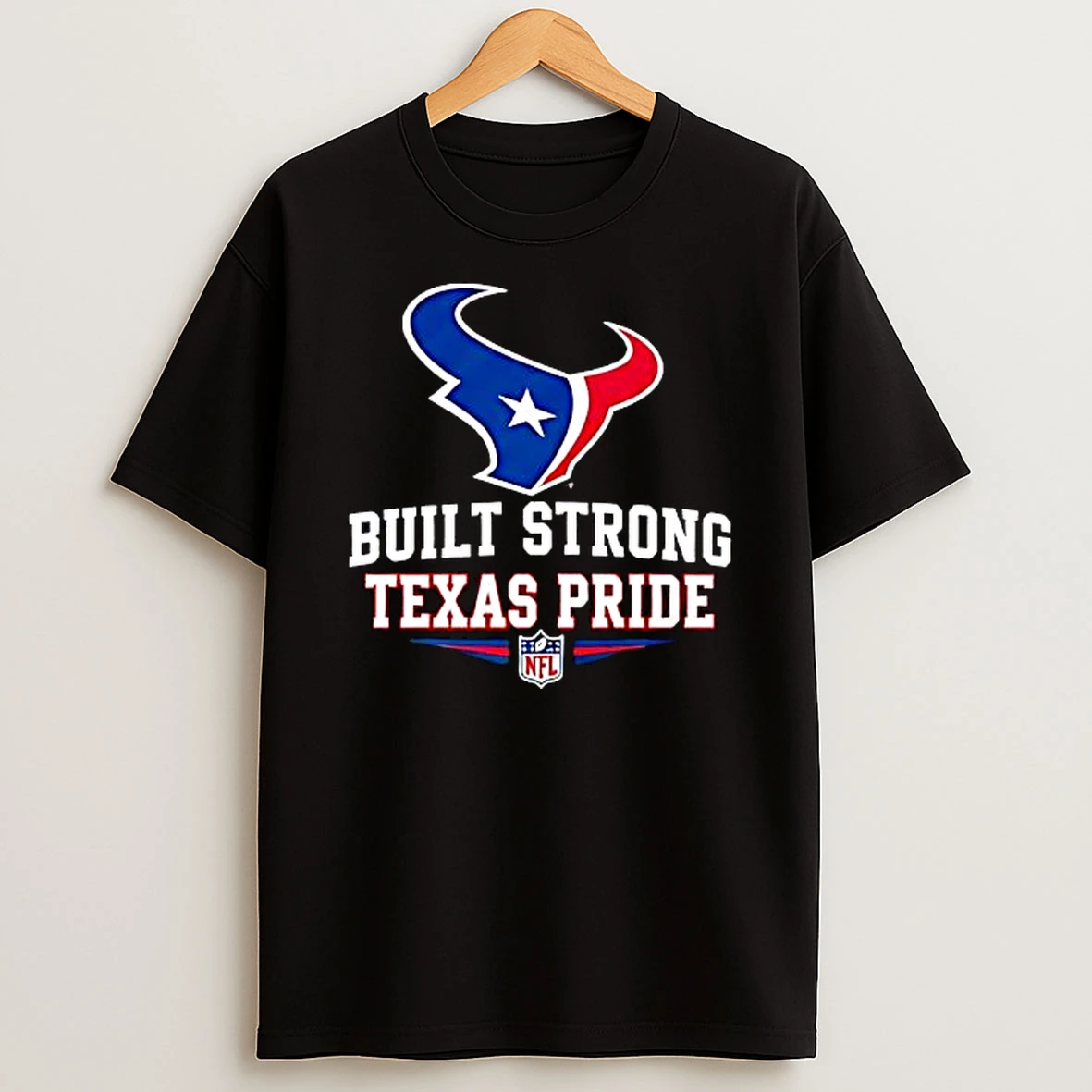Houston Texans Football Built Strong Texas Pride T Shirt