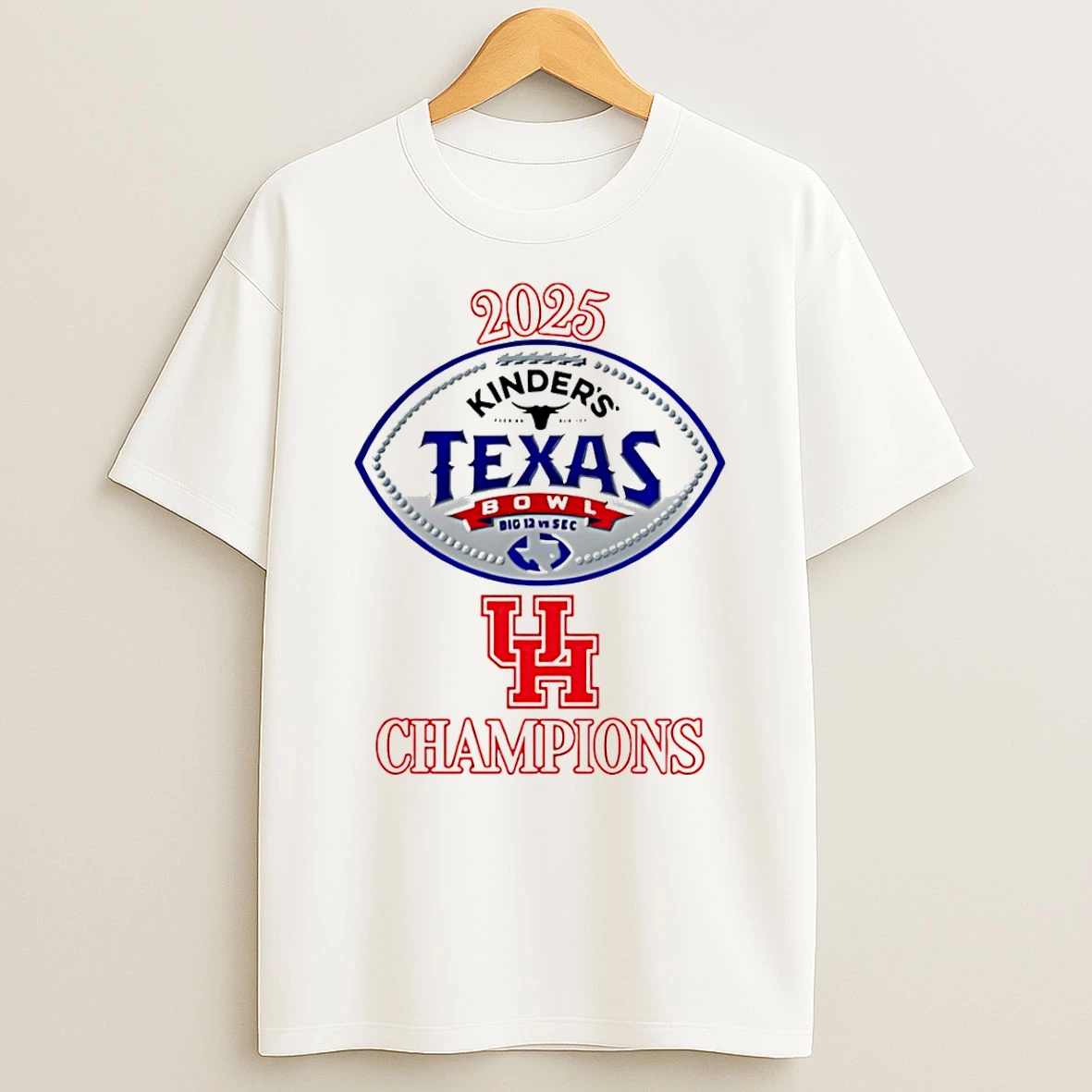 Houston Football 2025 Texas Bowl Champions Classic T Shirt