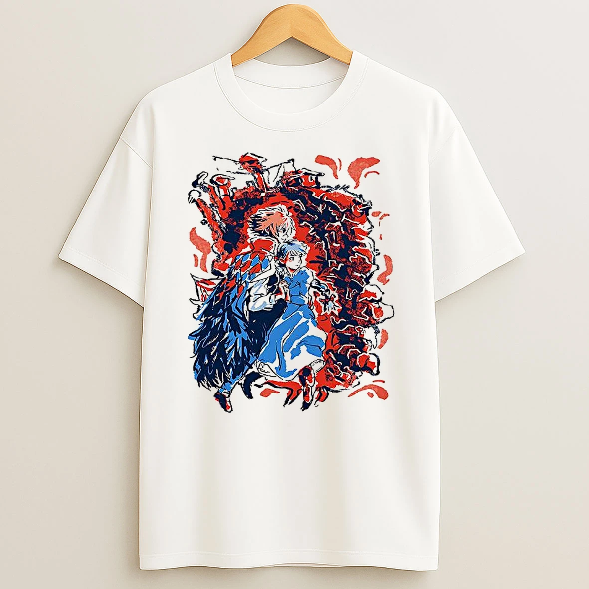 Howl And Sophie Howls Moving Castle Anime Home Is Where The Hearth Is Sketch T Shirt