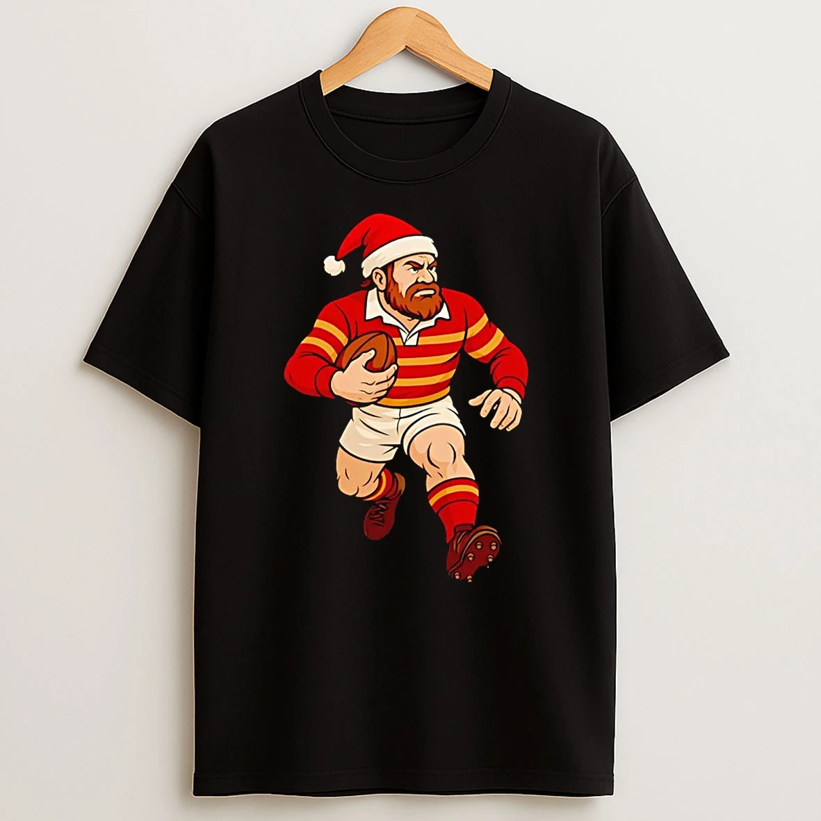 Huddersfield Giants Santa Hat Mascot Christmas T Shirt