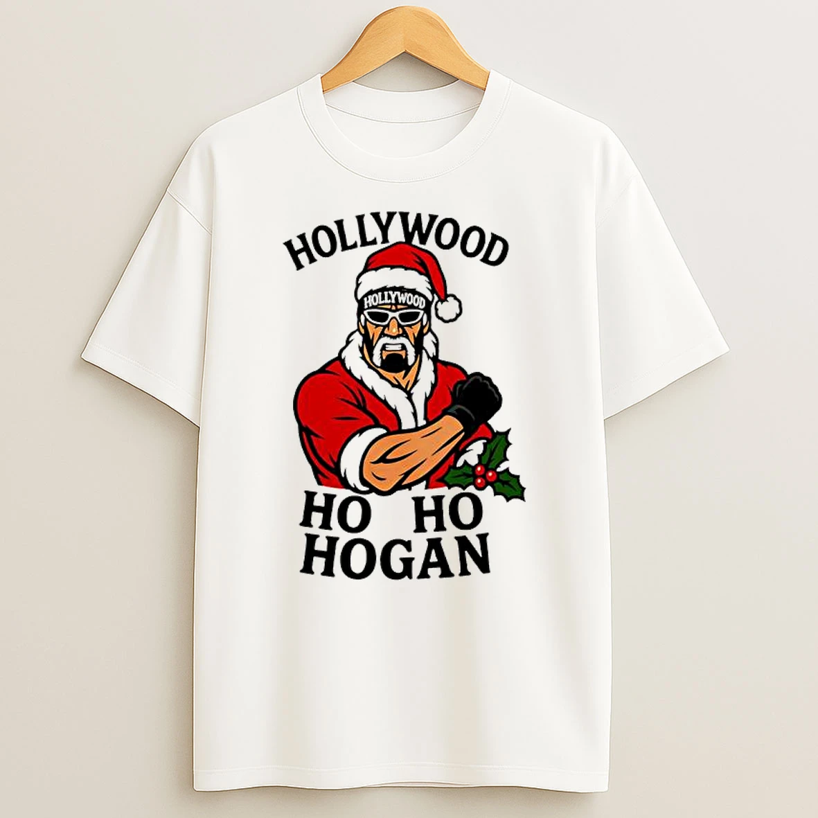 Hulk Hogan Hollywood Ho Ho Hogan Christmas T Shirt