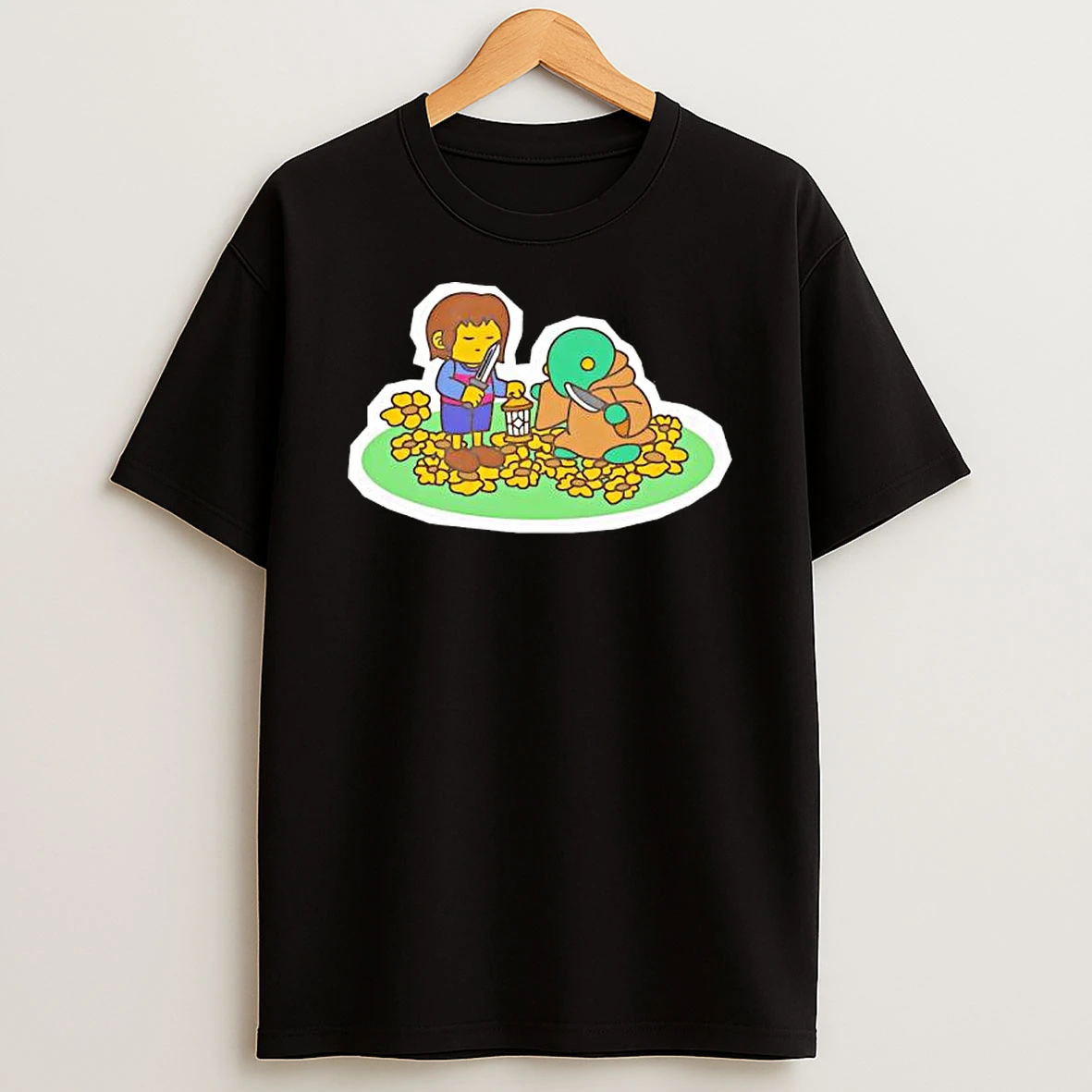 Human And Tonberry Character Graphic T Shirt