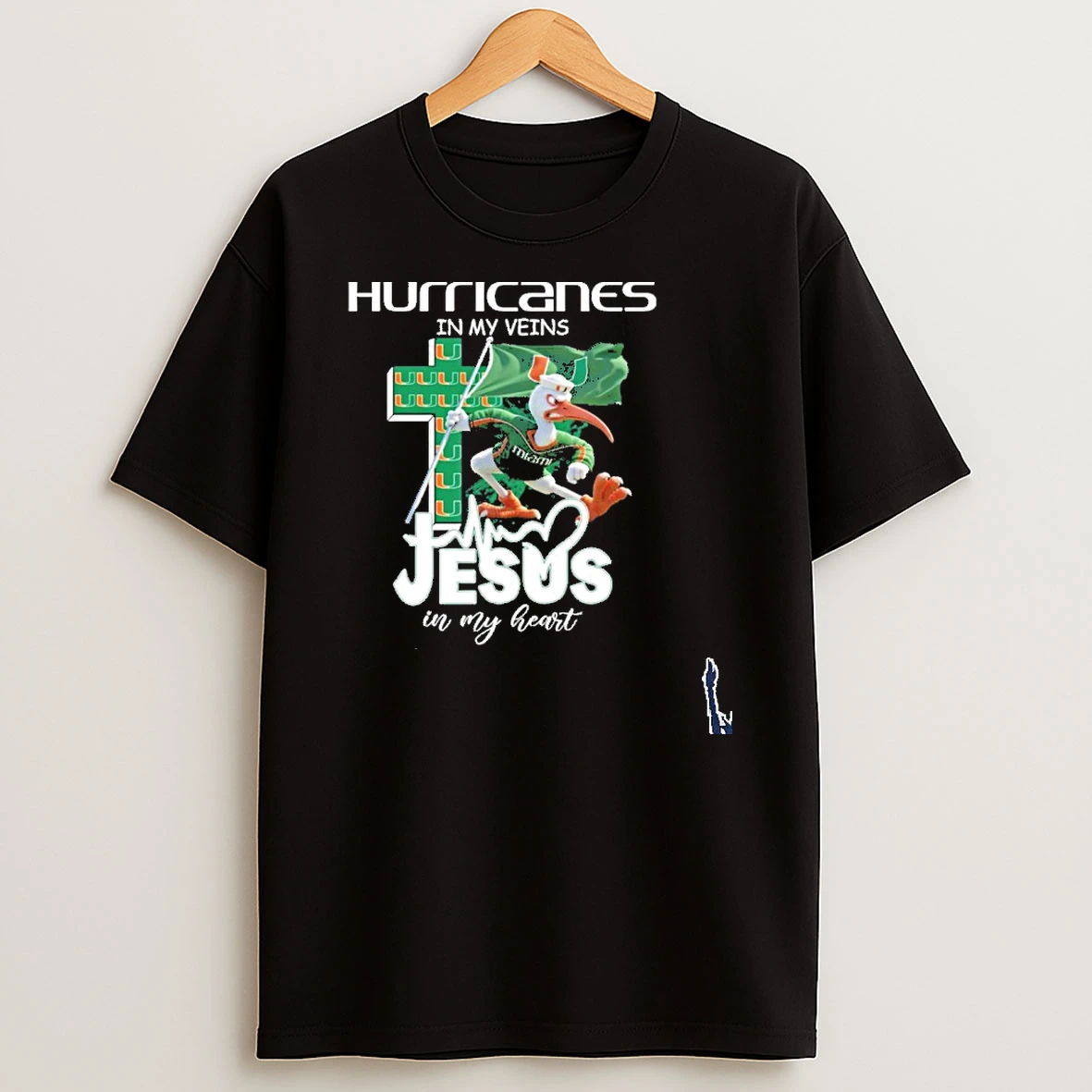 Hurricanes In My Veins Mascot Jesus In My Heart T Shirt