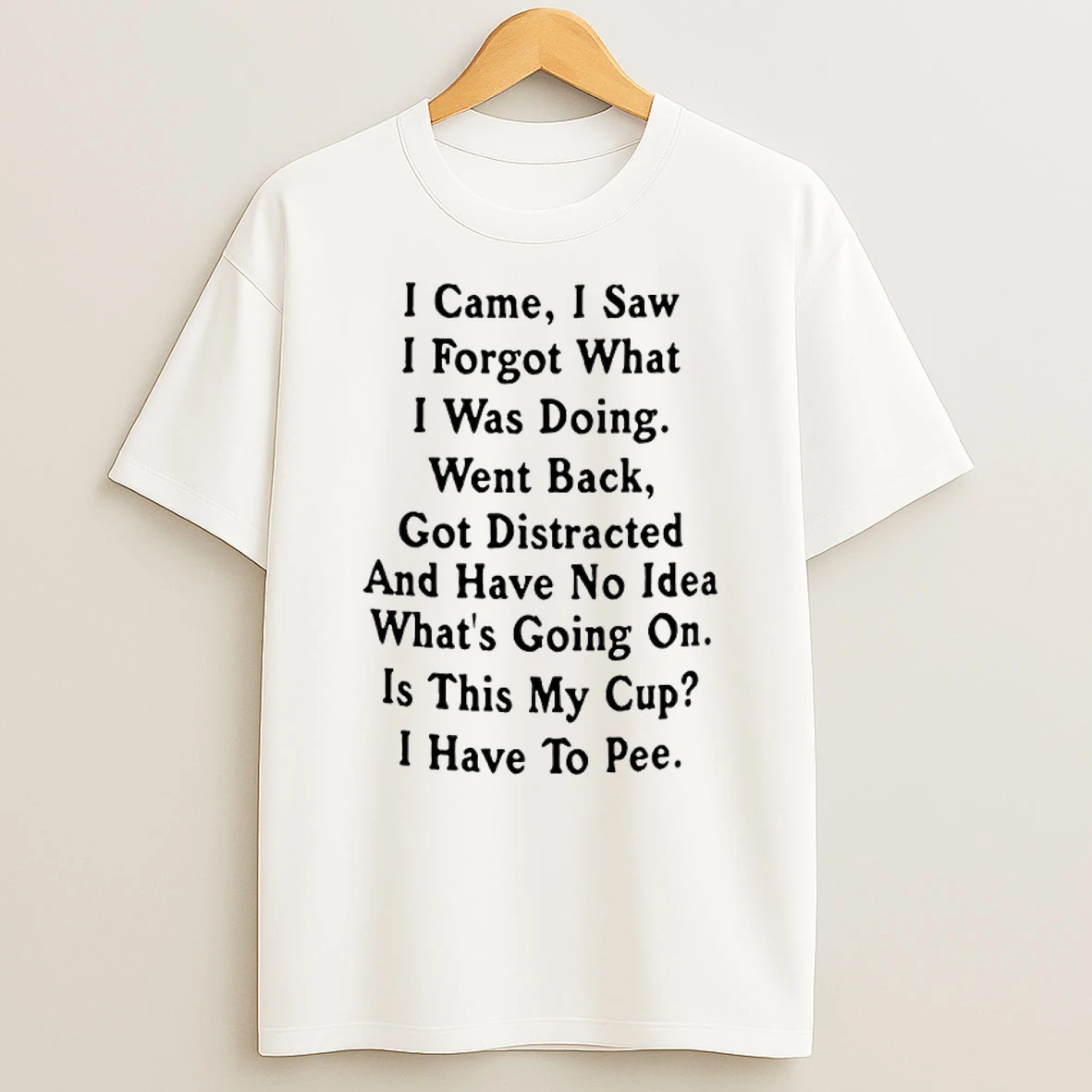 I Came I Saw I Forget What I Was Doing Went Back Got Distracted T Shirt