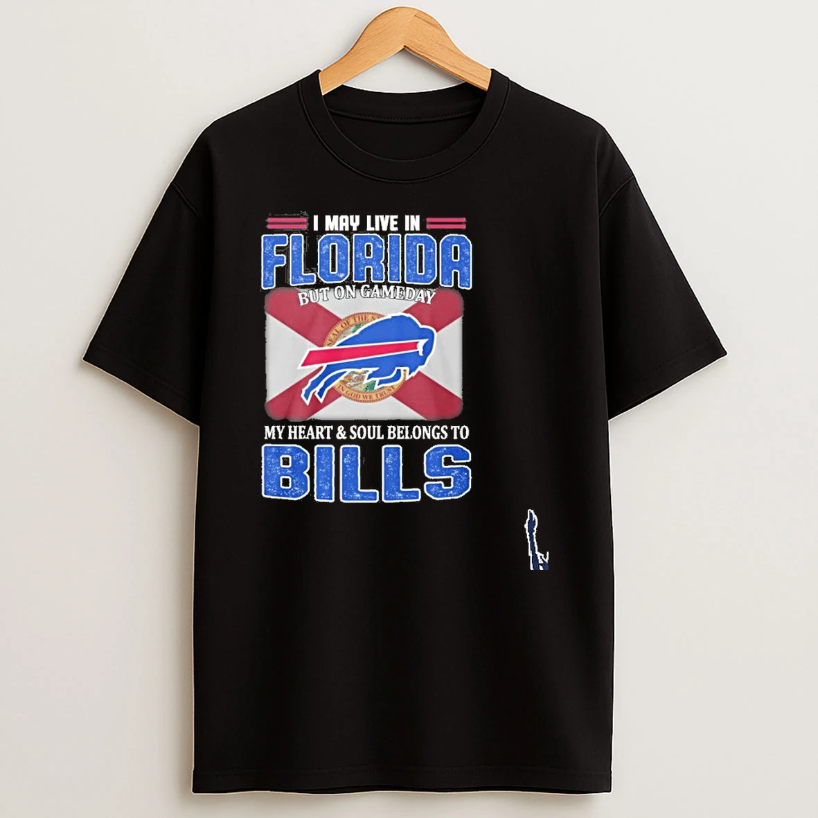 I May Live In Florida But On Gameday Buffalo Bills 2025 T Shirt