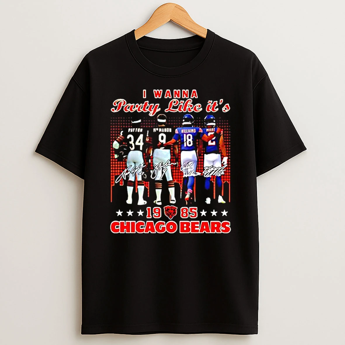 I Wanna Party Like Its 1985 Chicago Bears Players T Shirt