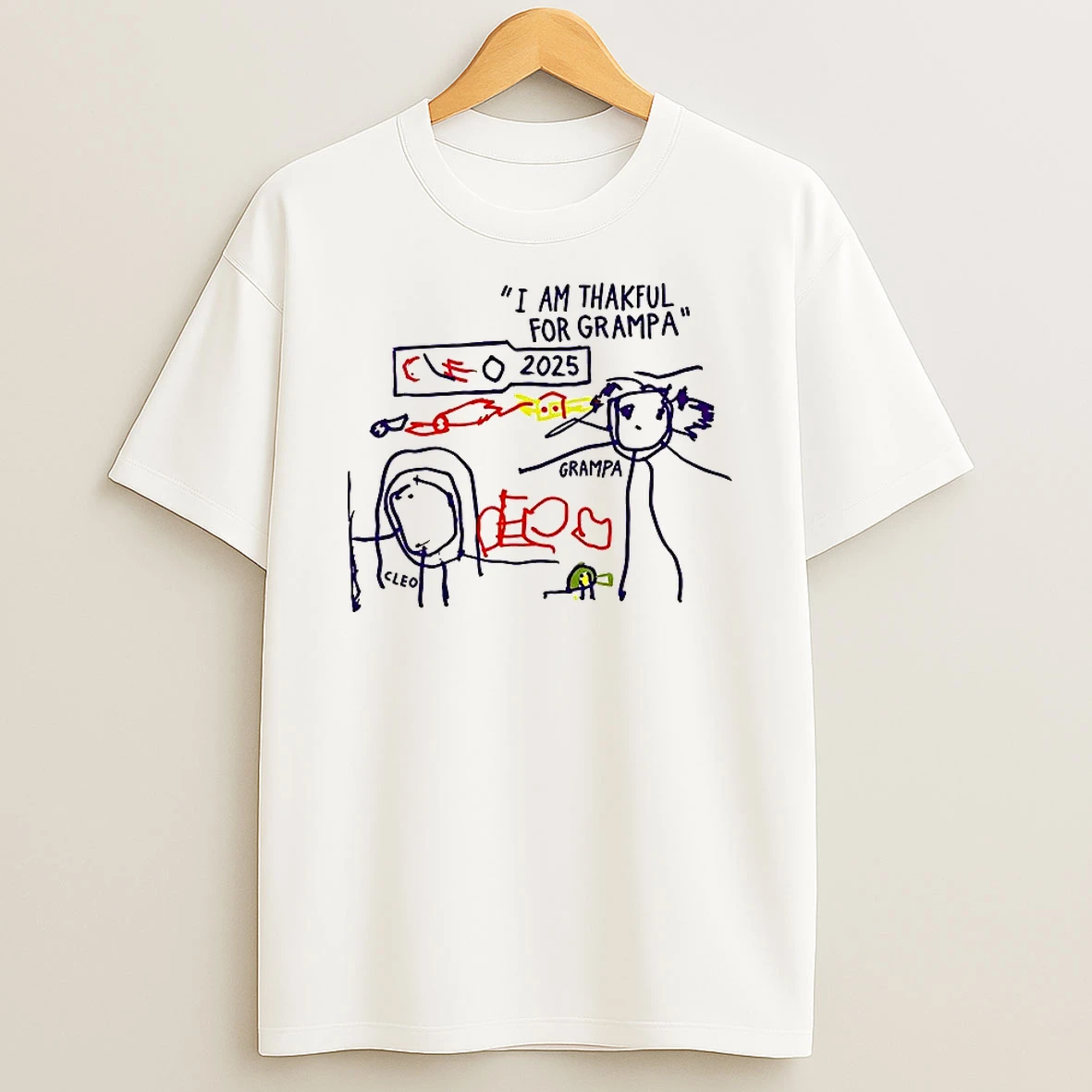 I Am Thankful For Grampa Art 2025 T Shirt