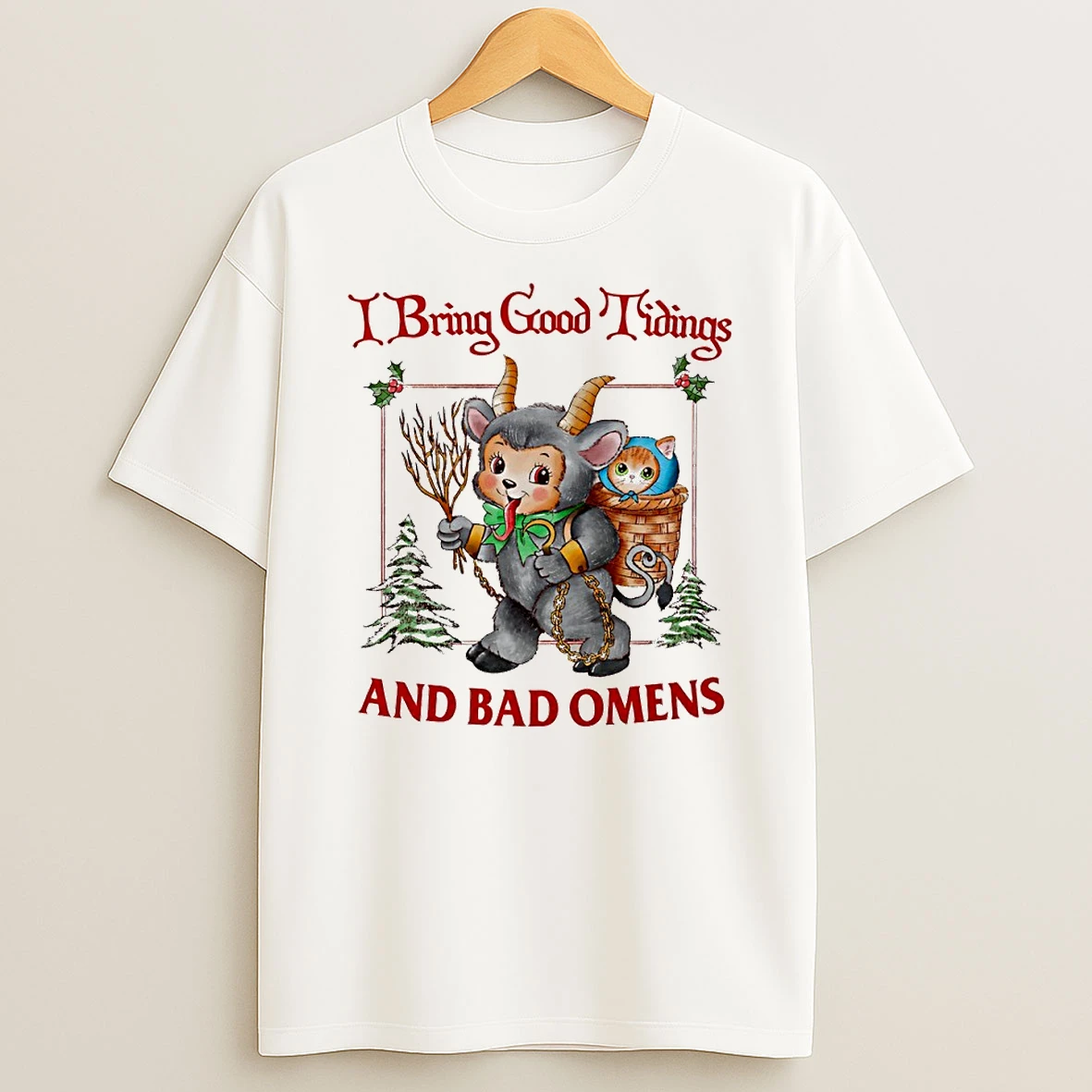 I Bring Good Tidings And Bad Omens Circle T Shirt