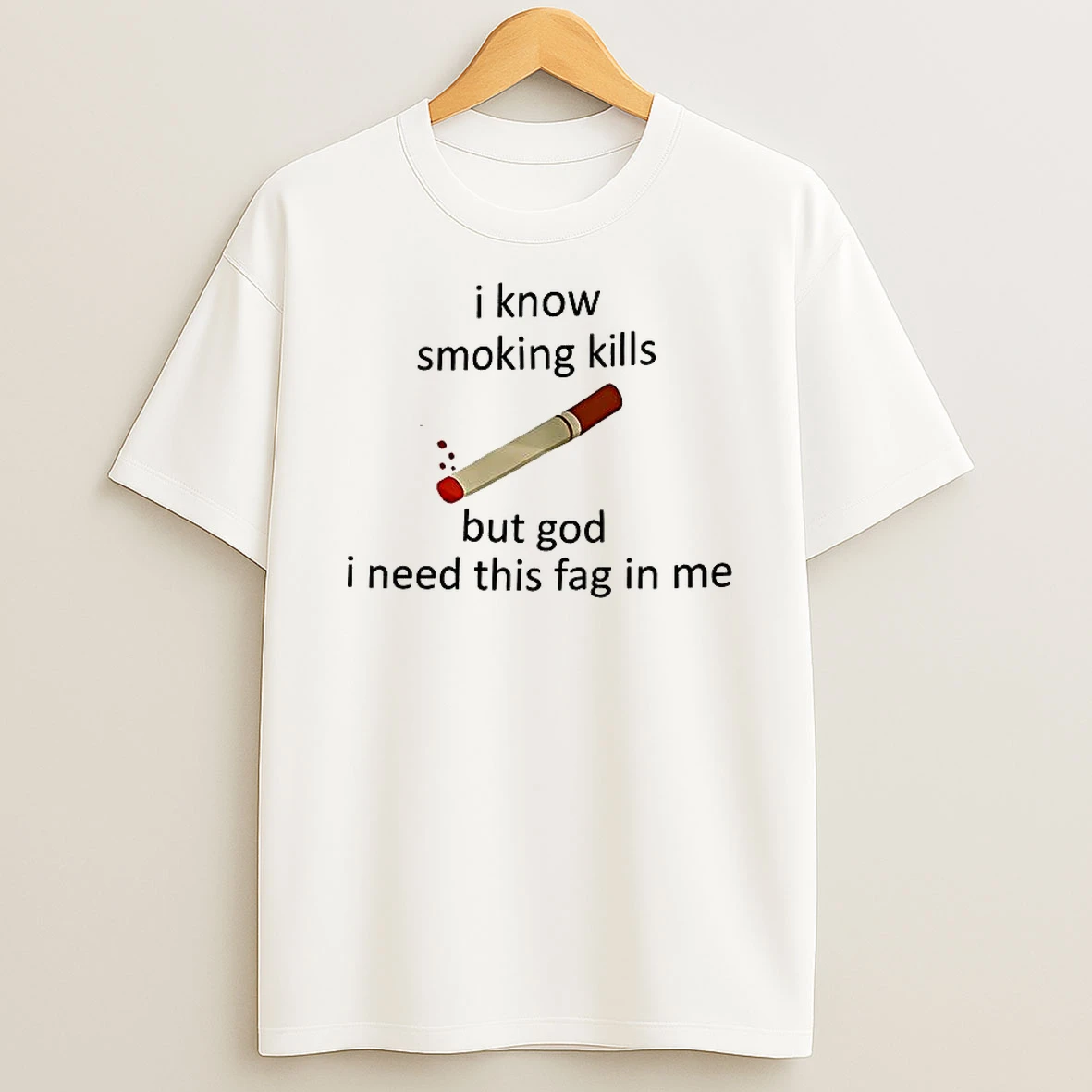 I Know Smoking Kills But God I Need This Flag In Me T Shirt