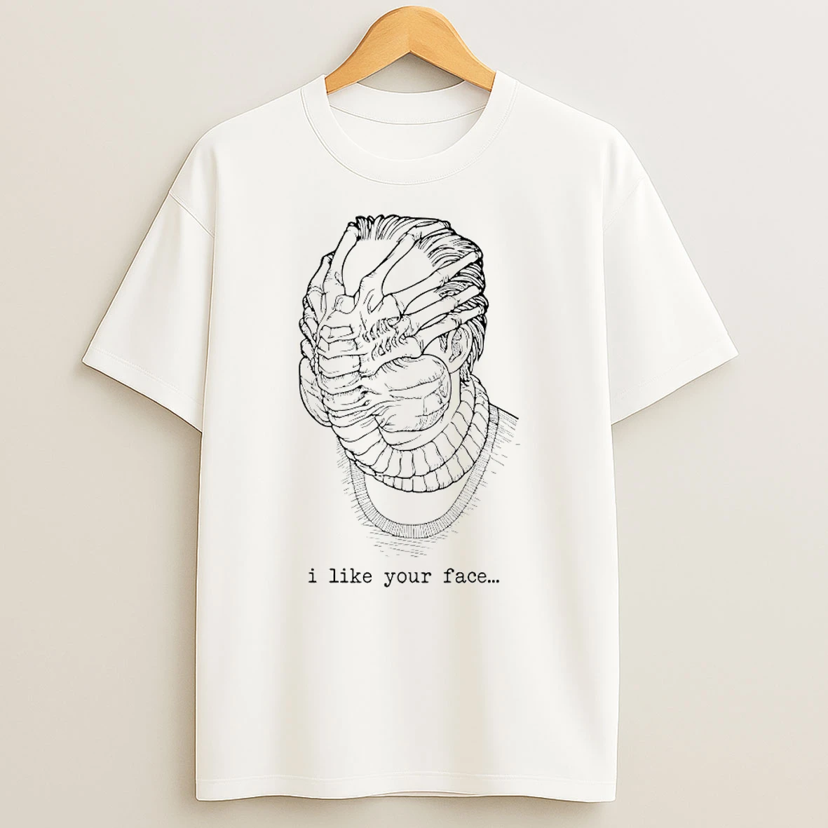 I Like Your Face Skeleton Hand Circle T Shirt