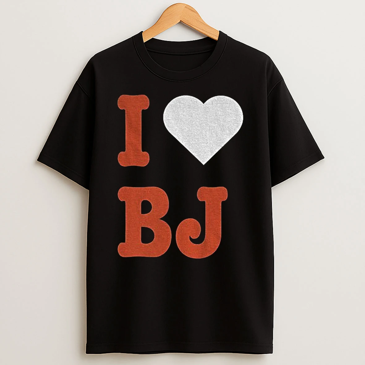 I Love Bj Chicago Bears Ben Johnson Heart Coach Football T Shirt