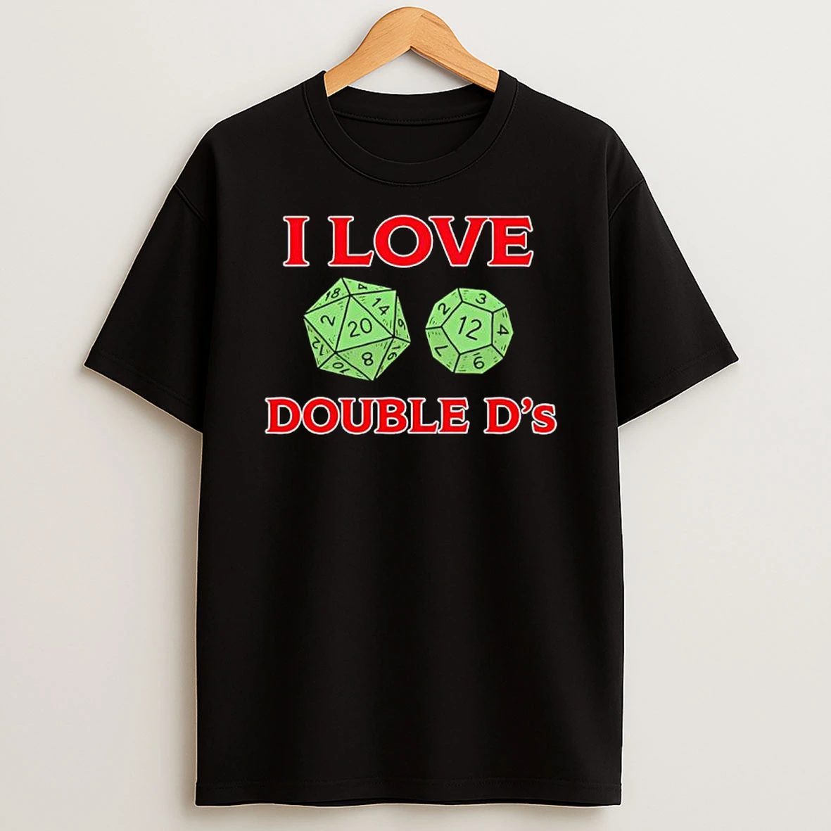I Love Double Ds Dungeon And Dragons Graphic T Shirt