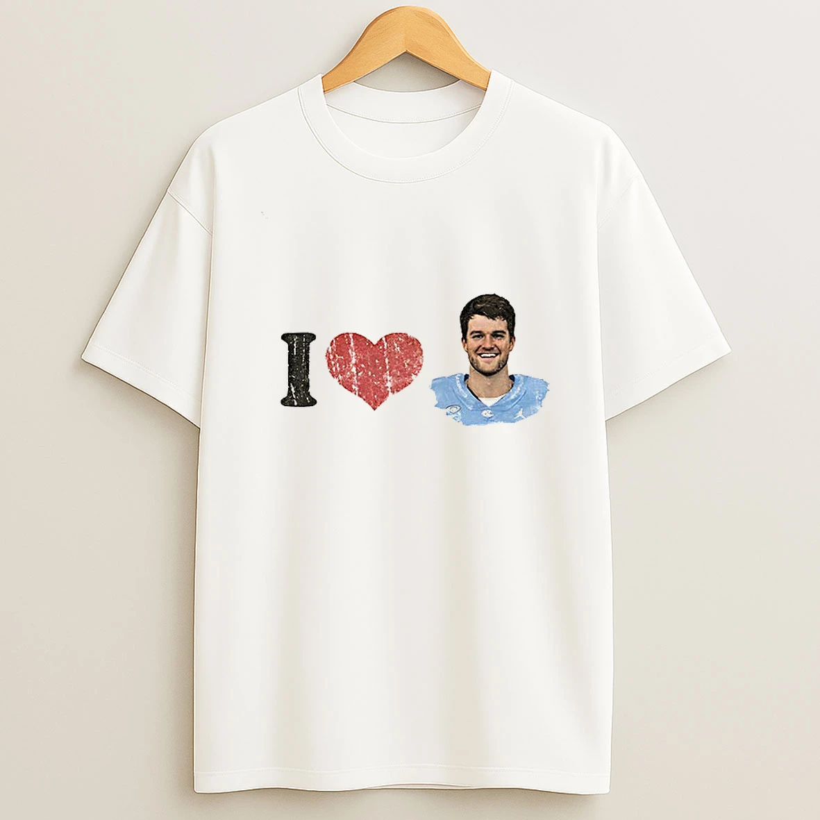 I Love Drake Maye New England Patriots Vintage T Shirt